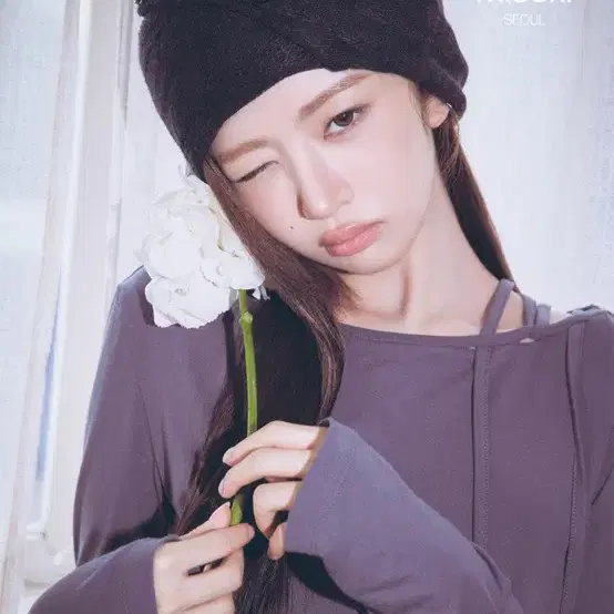 미세키서울 Boat Neck String long sleeve CHARCOAL
