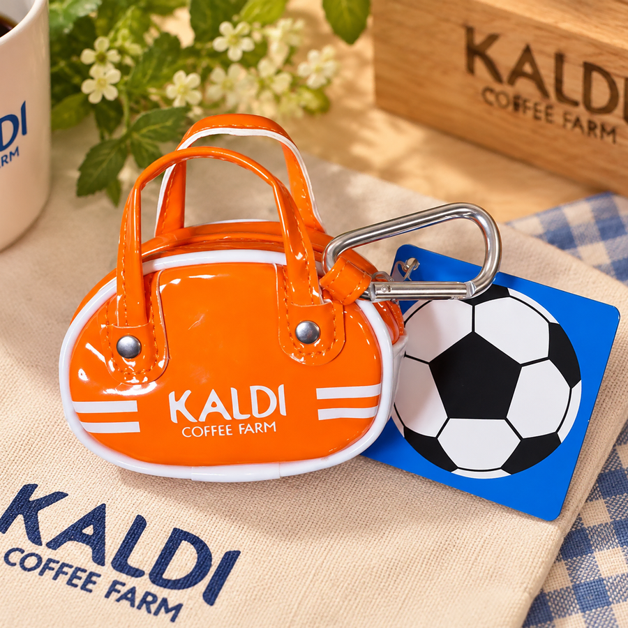 일본 칼디 가방 키링_ KALDI COFFEE FARM 레트로 스포츠백 미니 가방 레트로 스포츠 가방