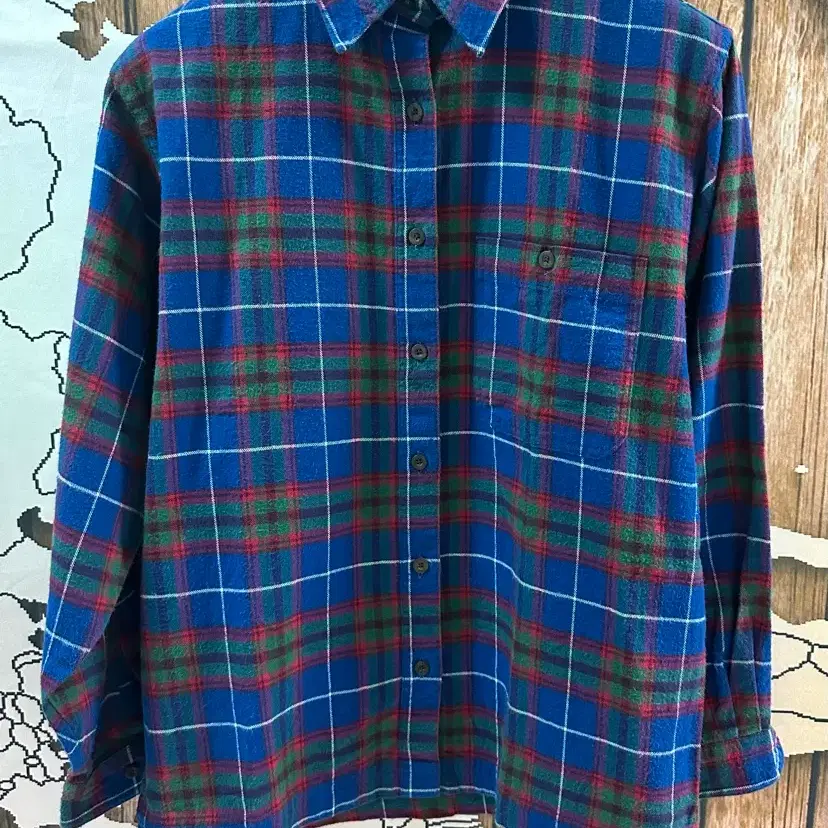 L.L.Bean 80-90s 빈티지 여성 플라넬 체크 셔츠 (Made in USA)