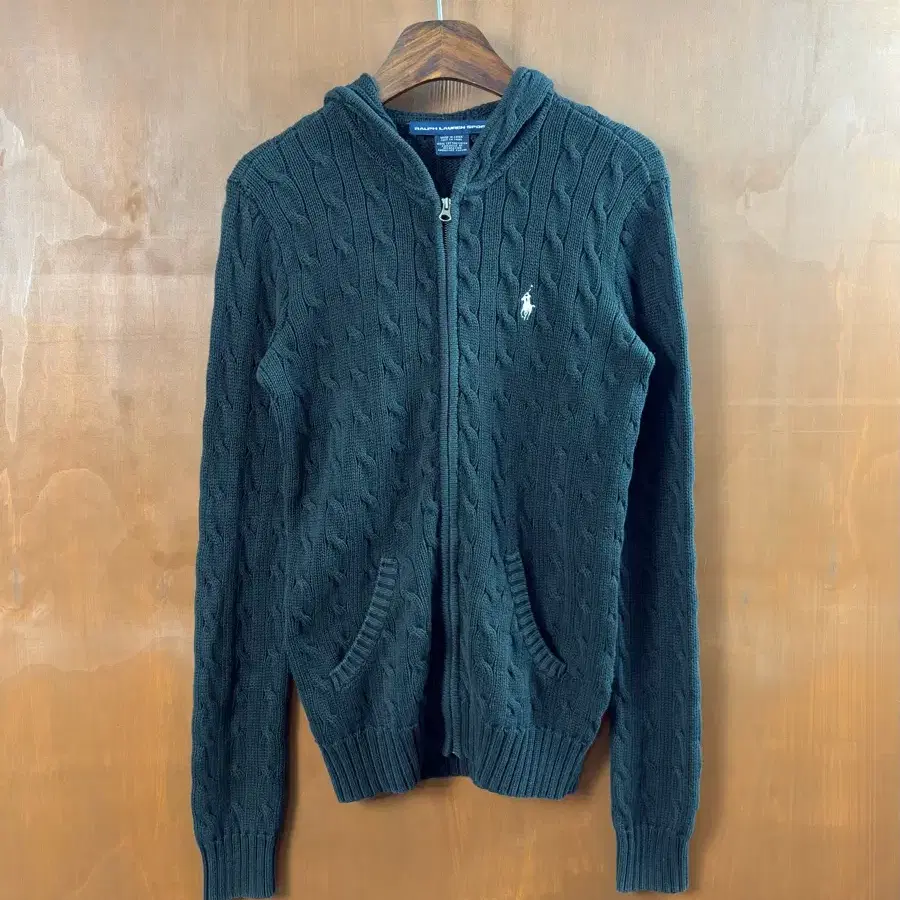 폴로 랄프로렌 스포츠 케이블 니트 후드집업