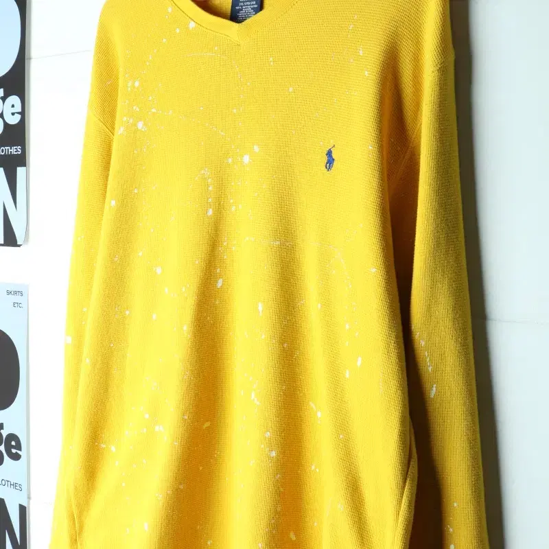 (2XL-3XL) 폴로 랄프로렌 니트 머스타드 와플 포니-H38775