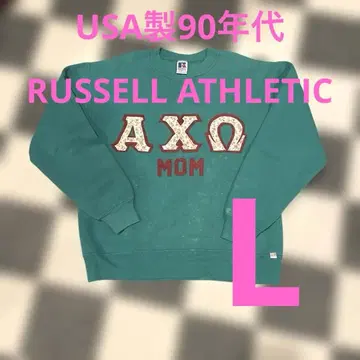 USA제 90년대 RUSSELL ATHLETIC 와펜 로고 맨투맨 L