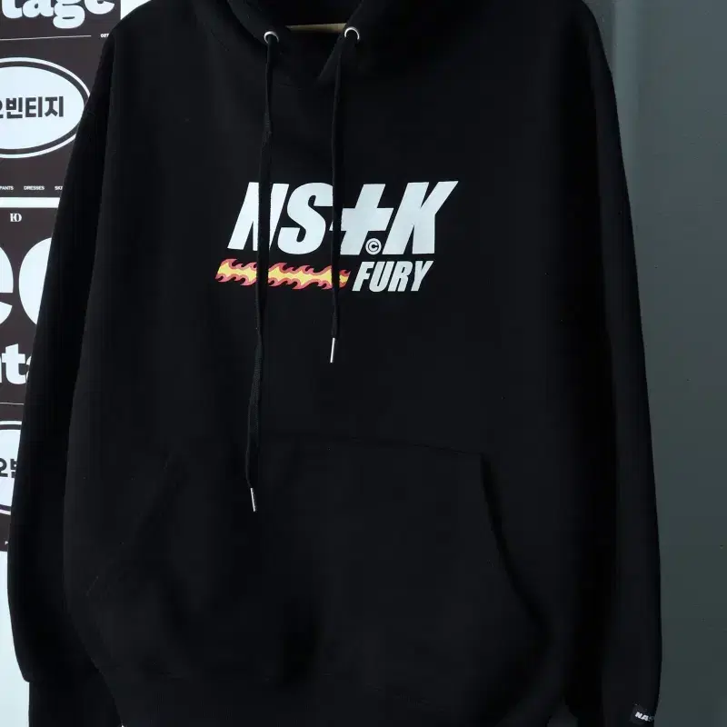 (M-L) 네스티킥 후드티셔츠 빅로고 플레임 스트릿 기모-H38800