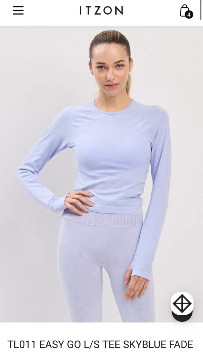 잇존 TL011 EASY GO L/S TEE SKYBLUE FADE