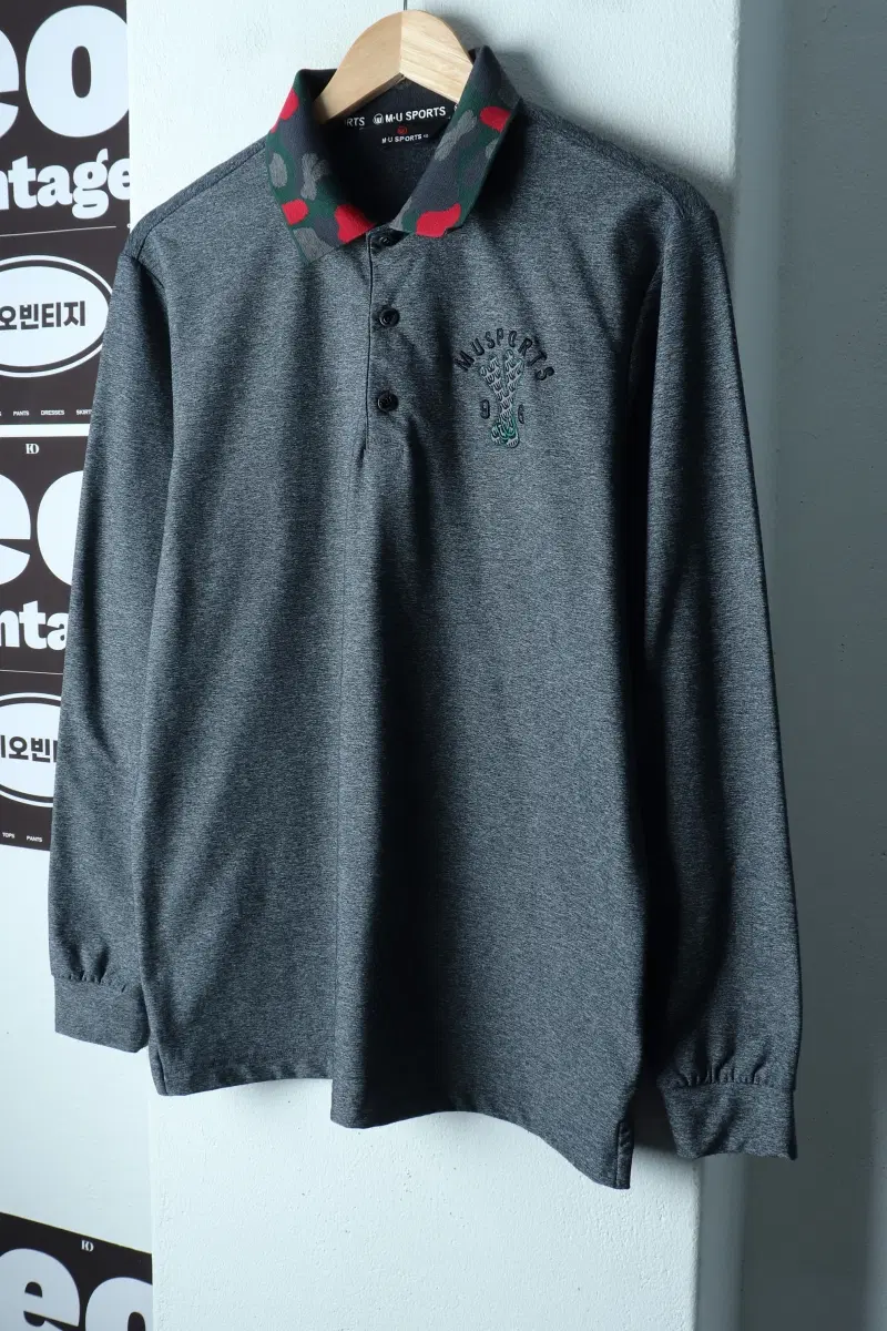 (L-XL) 엠유스포츠 카라 긴팔티셔츠 골프 기능성 약기모-H38872