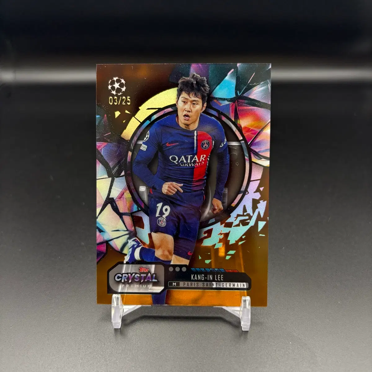 탑스 크리스탈 프리미엄 PSG 이강인 25한정 오렌지 카드