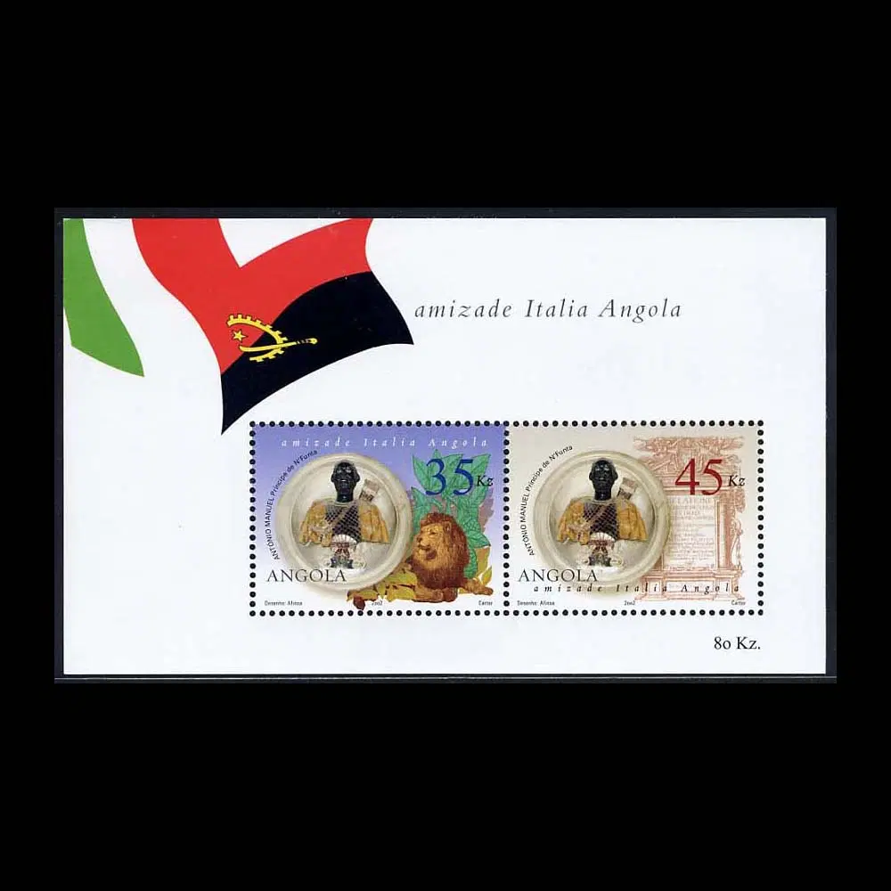 [BKstamp외국우표] 앙골라 Angola-Italy Friendship 시트(2002년)