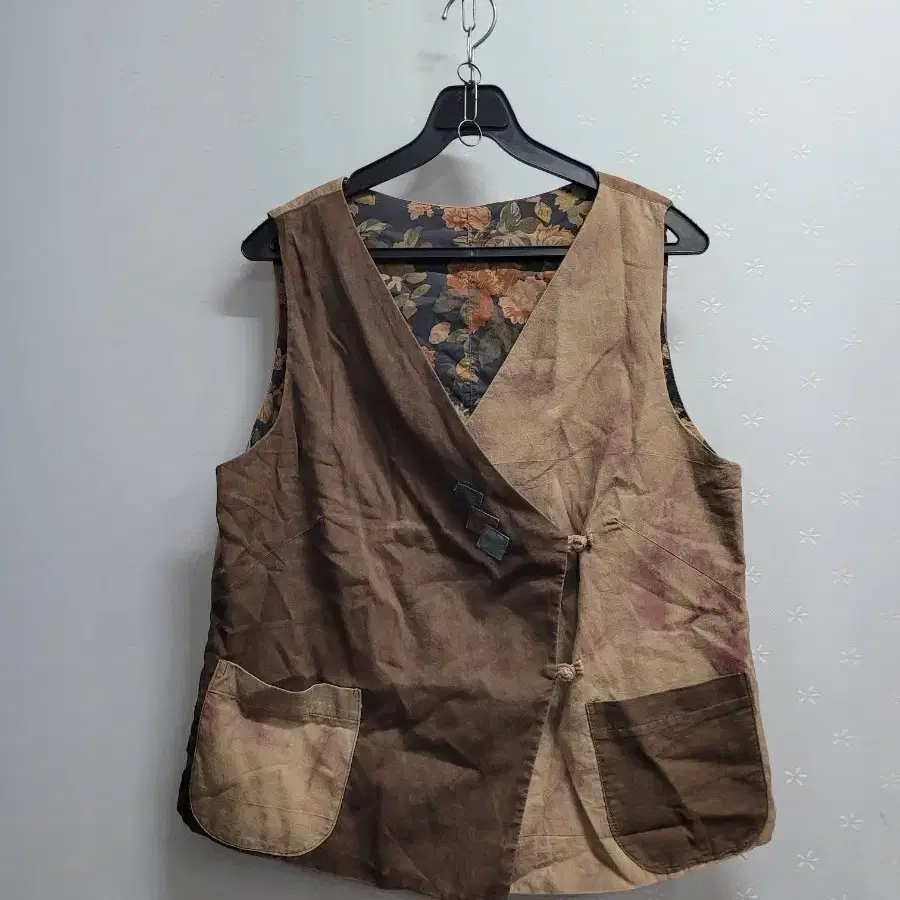 66)천연염색 조끼