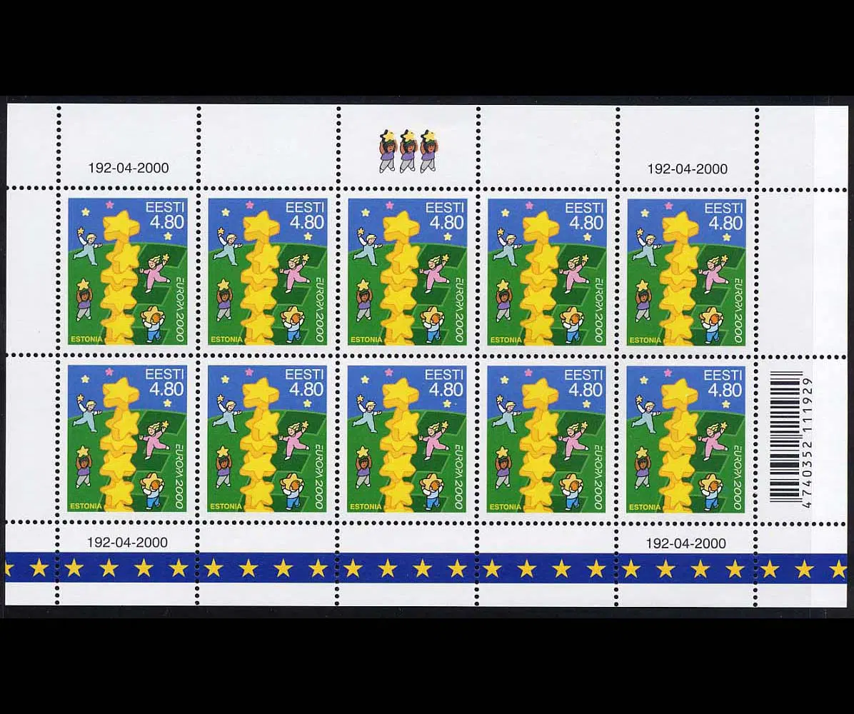 [BKstamp외국우표] 에스토니아 유로파 EUROPA 새로운천년 전지1종완(2000년)