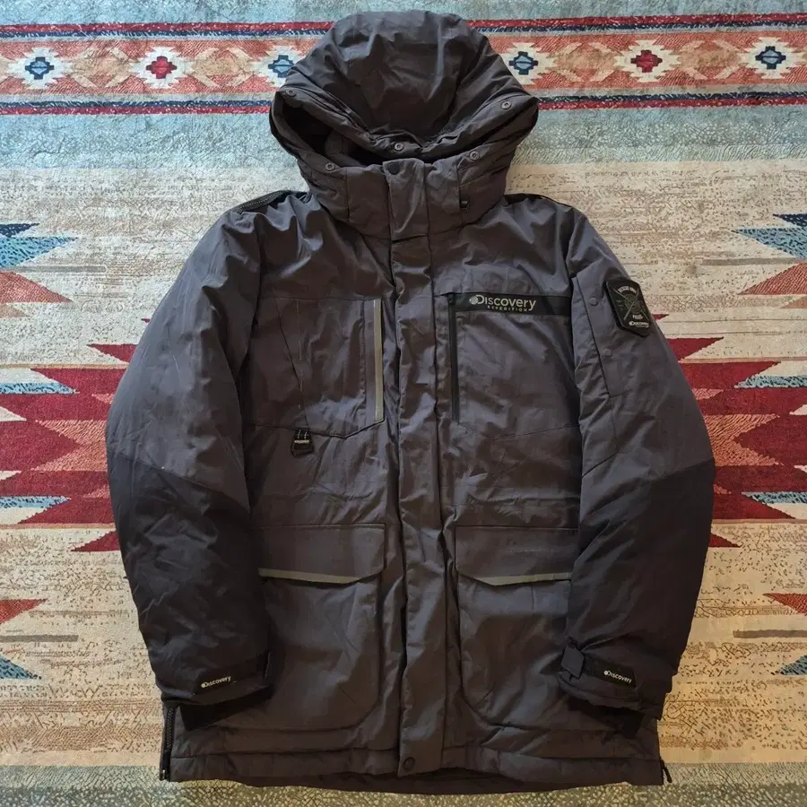 디스커버리 RESCUE UNIT PATROL 사이드패치 덕다운 후드 패딩 점퍼 2XL(110)