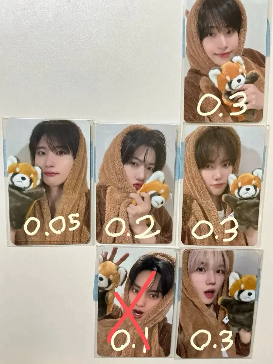 Cravity Lesser Panda unreleased photocard poca Serim Allen Woobin Jungmo Woobin Wonjin Minhee Hyeongjun Taeyoung Sungmin