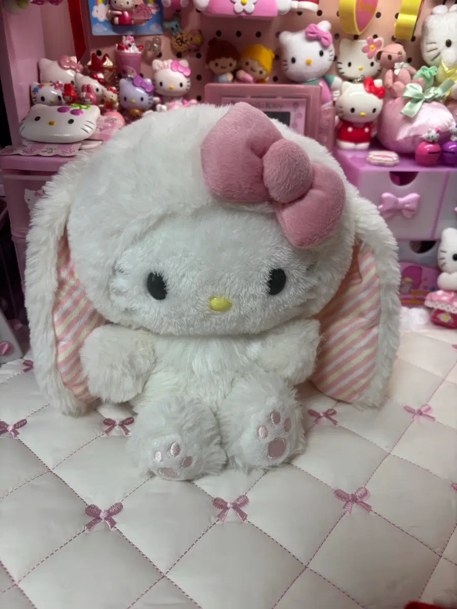 고전키티 롭이어 부활절 키티 토끼 인형