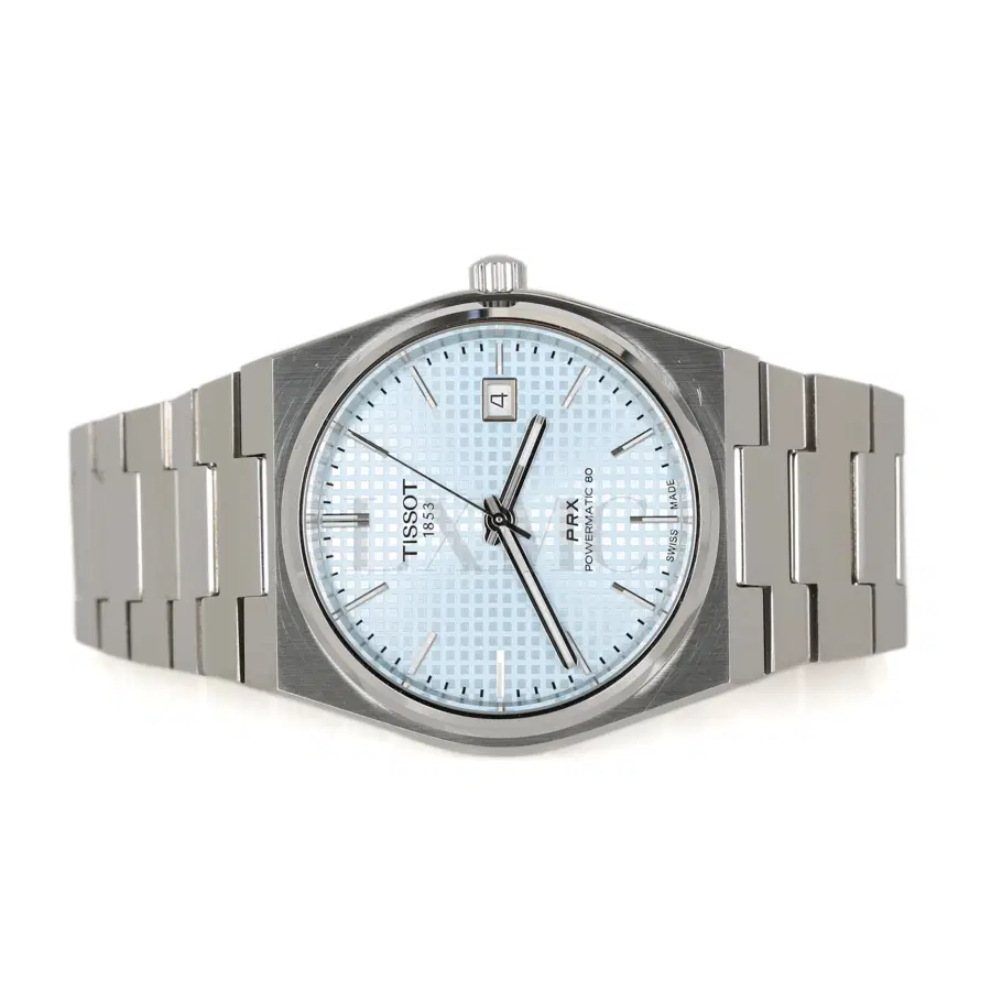 티쏘 PRX 파워매틱80 시계 아이스블루 40MM 스틸워치 T137.407