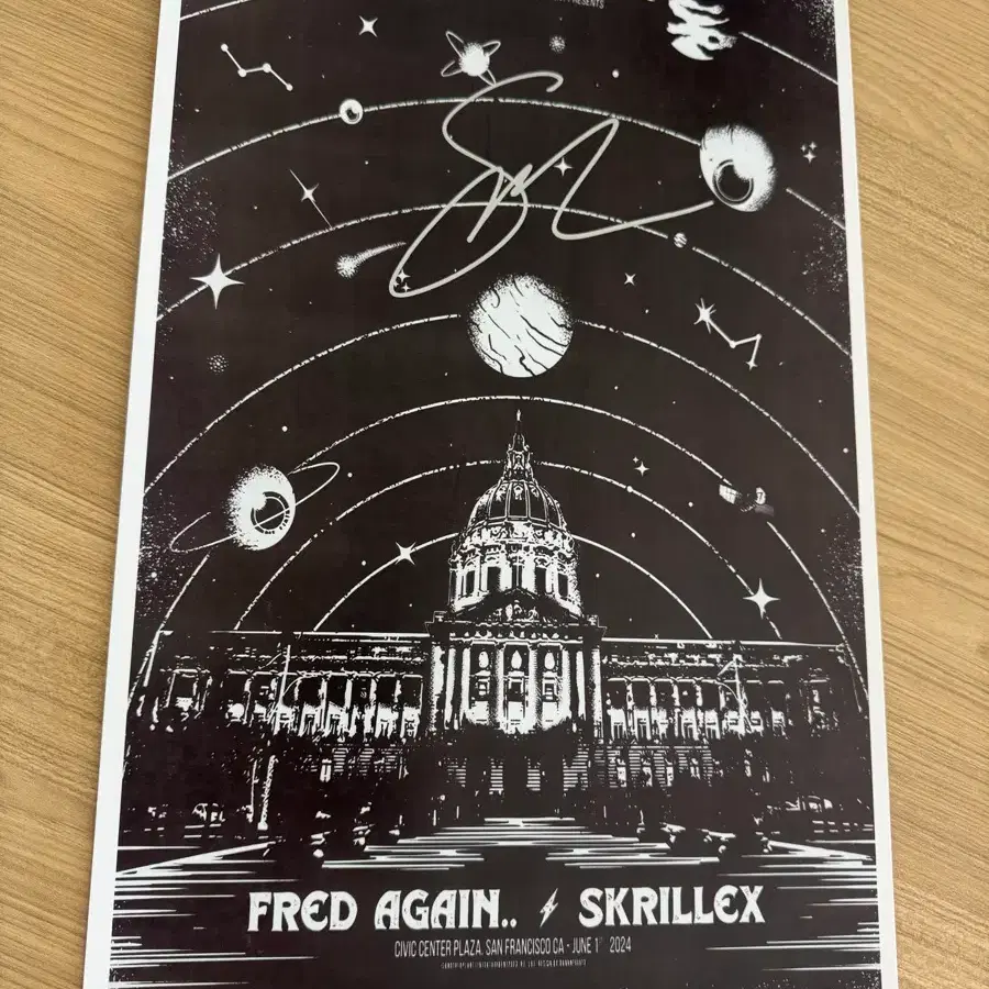 skrillex 친필 사인 포스터 판매