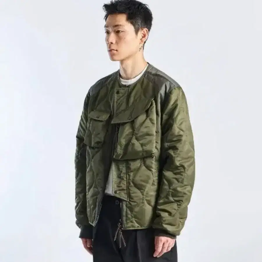 이스트로그 cba 퀼티드 자켓 점퍼 퀼팅 카키