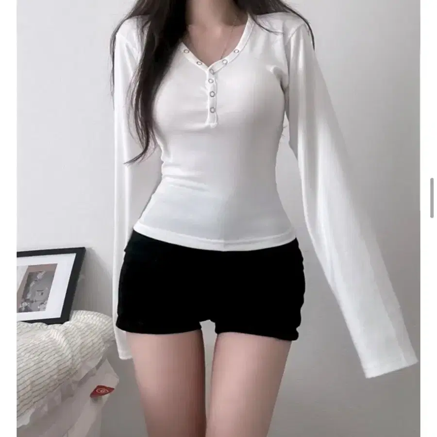 팔뚝커버 멜팅 버튼티