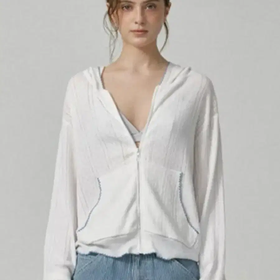 더바넷 Cotton Eyelet Hooded 아이보리