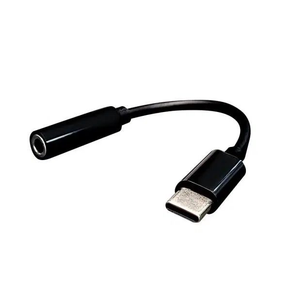 Type-C to 3.5 스테레오 이어폰 변환 젠더 블랙 0.11m