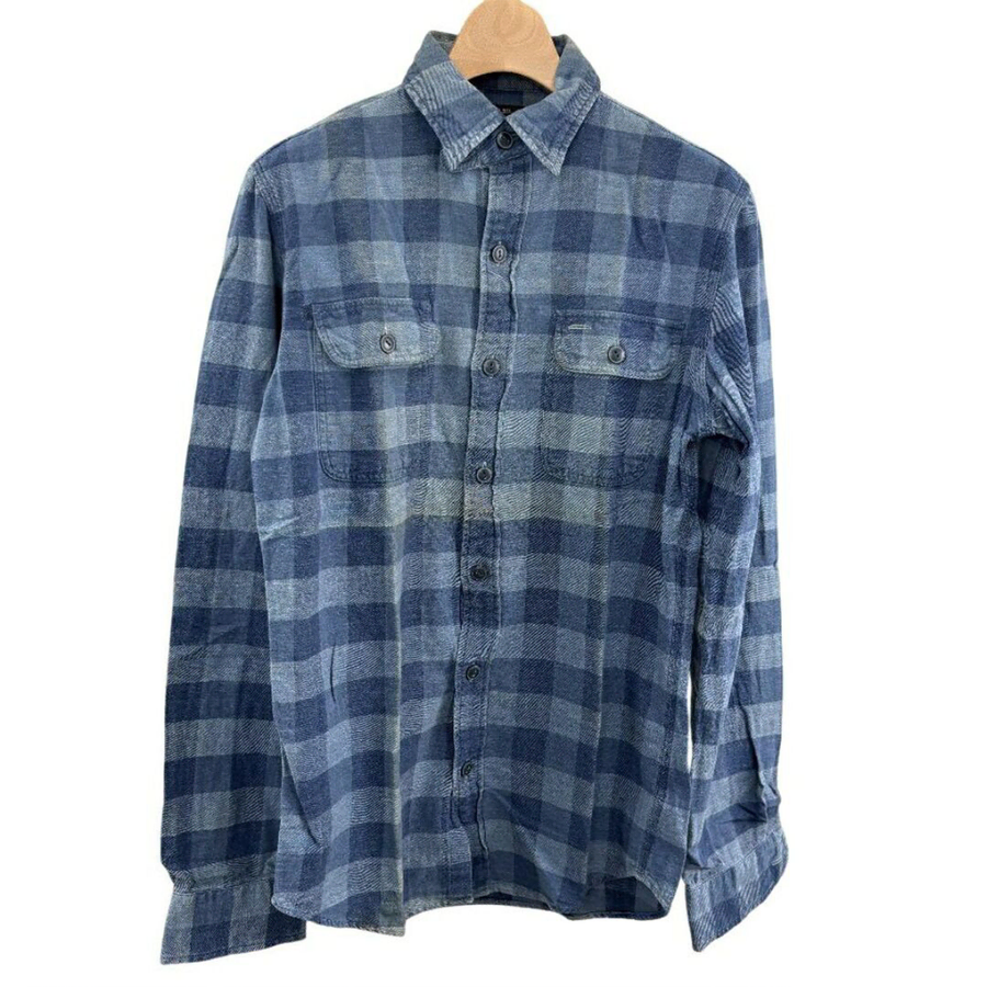 RRL 더블알엘 인디고 버팔로 체크 플란넬 워크셔츠