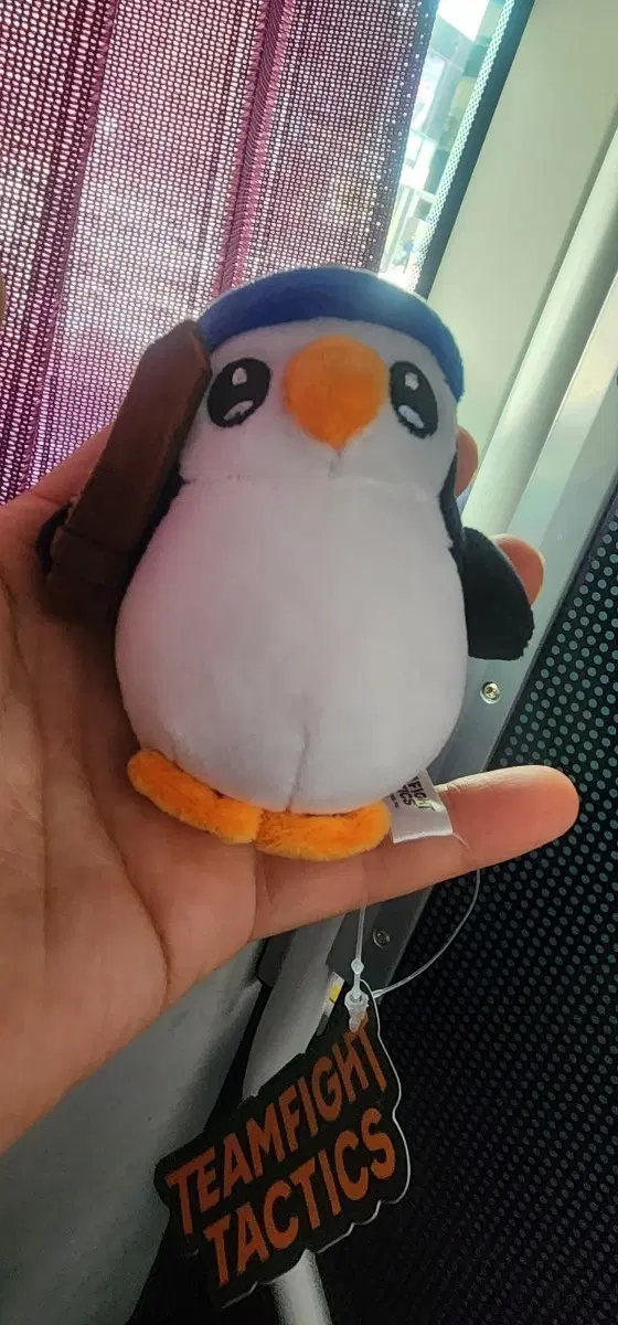 정품 팀파이트 택틱스 펭귄 인형 키링