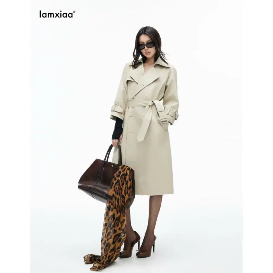 IAMXIAA 아엠시아 자켓 트렌치코트 코튼 더블 브레스트 트렌치 코트