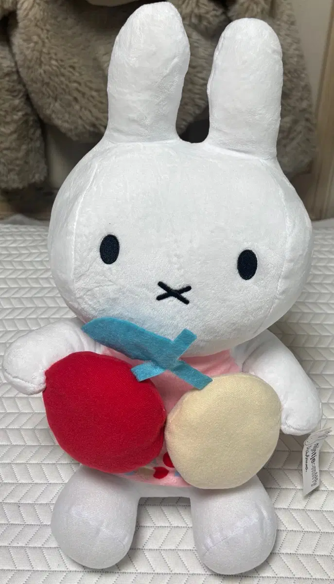 미피 인형 빨강 노랑 하트 45cm 새상품