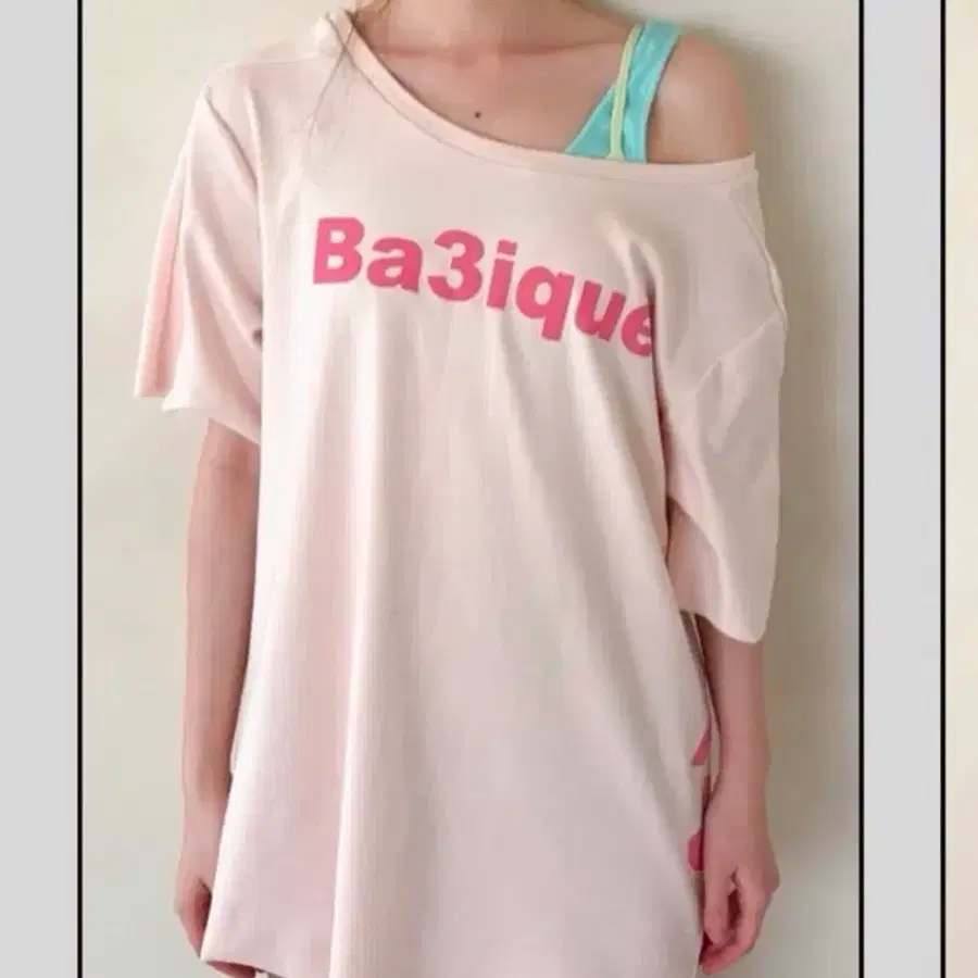 샵페어리 loose logo t shirt (peach)