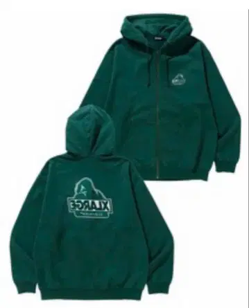 XLARGE 집업 후드티 그린 XL