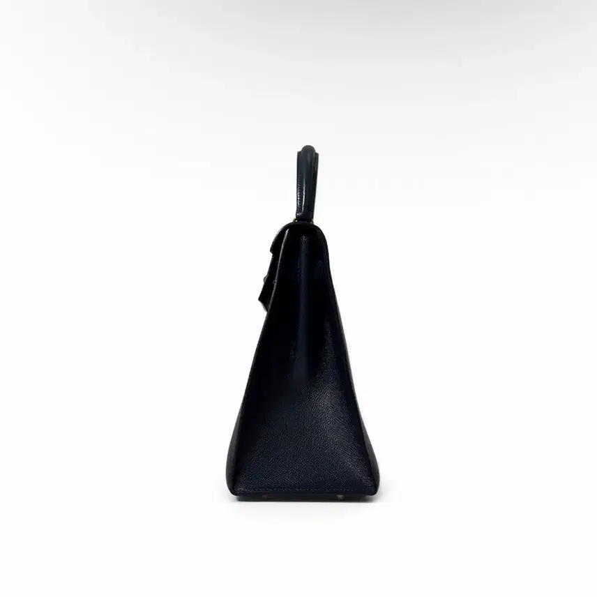 에르메스 켈리 32 쿠쉐벨 토트백 블루뉘 네이비 금장 T각인 사진 4