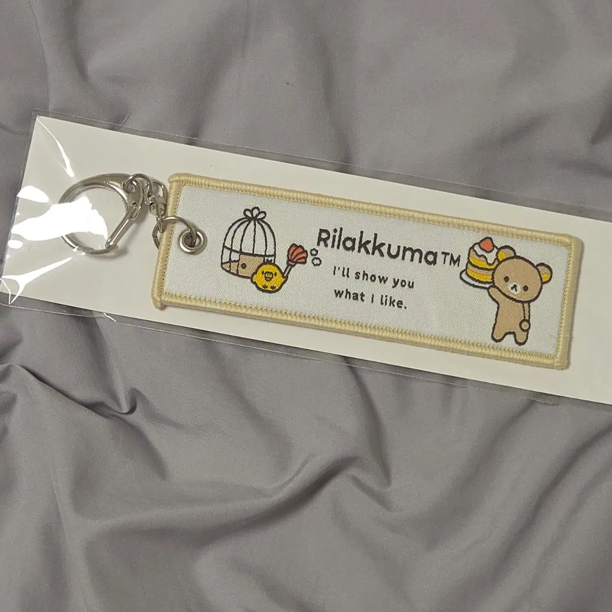 리락쿠마 자수 키링