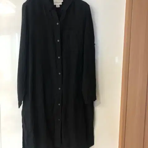 퓨어 DKNY 린넨100 셔츠 원피스 로브 가디건 휴가룩 출근룩여행룩