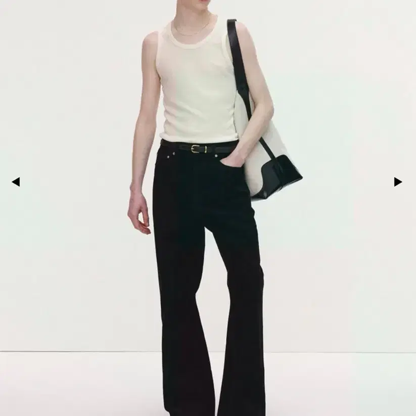토니웩 VELVET DENIM LOOSE FLARED JEANS_ BLACK 28