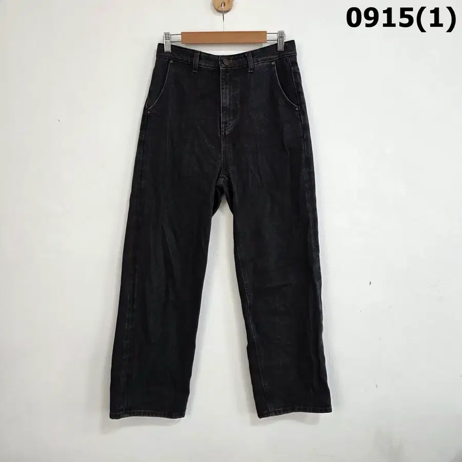 sienne 블랙진 데님 통바지 L