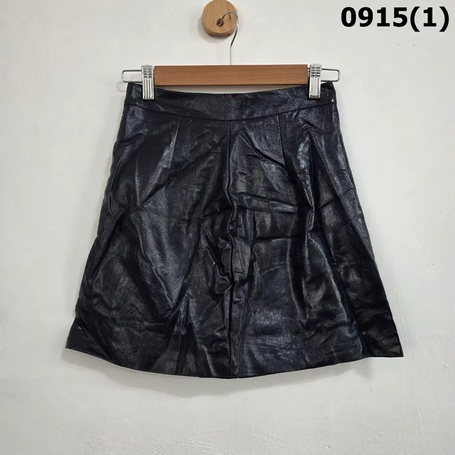 블랙 퀼팅 스커트 s