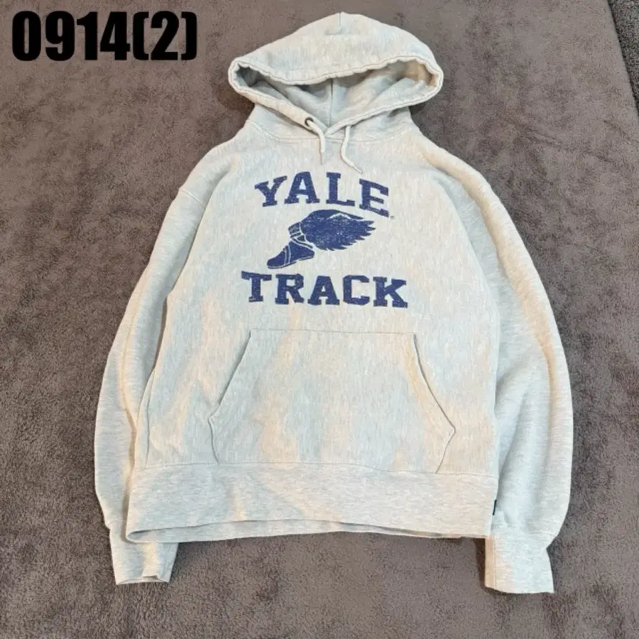 YALE TRACK 후드티 그레이
