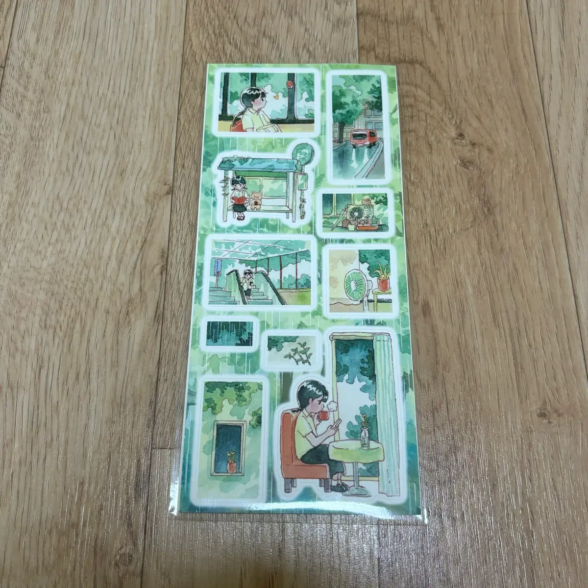 윤동 녹음의 계절 씰스티커 다꾸 스티커 서일페