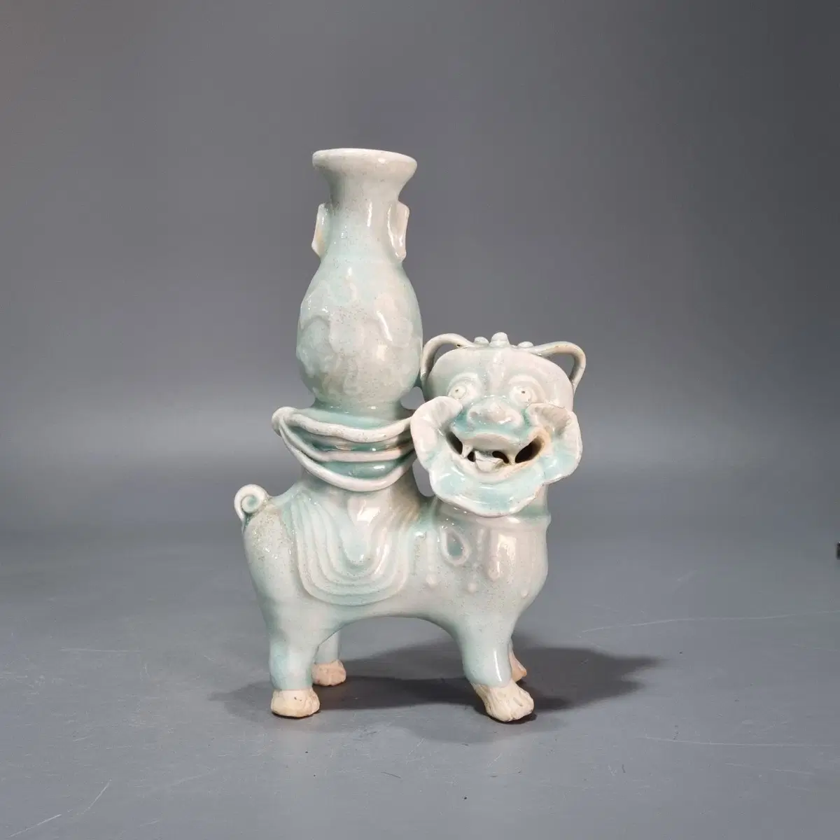 송 호전요 영청유 사자 취보병. 높이 23.5