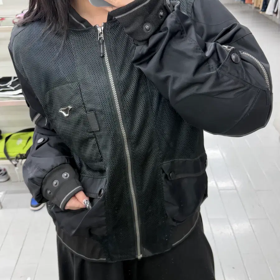 (2XL) 만카 바이커 테크니컬 메쉬 라이딩 봄버 자켓