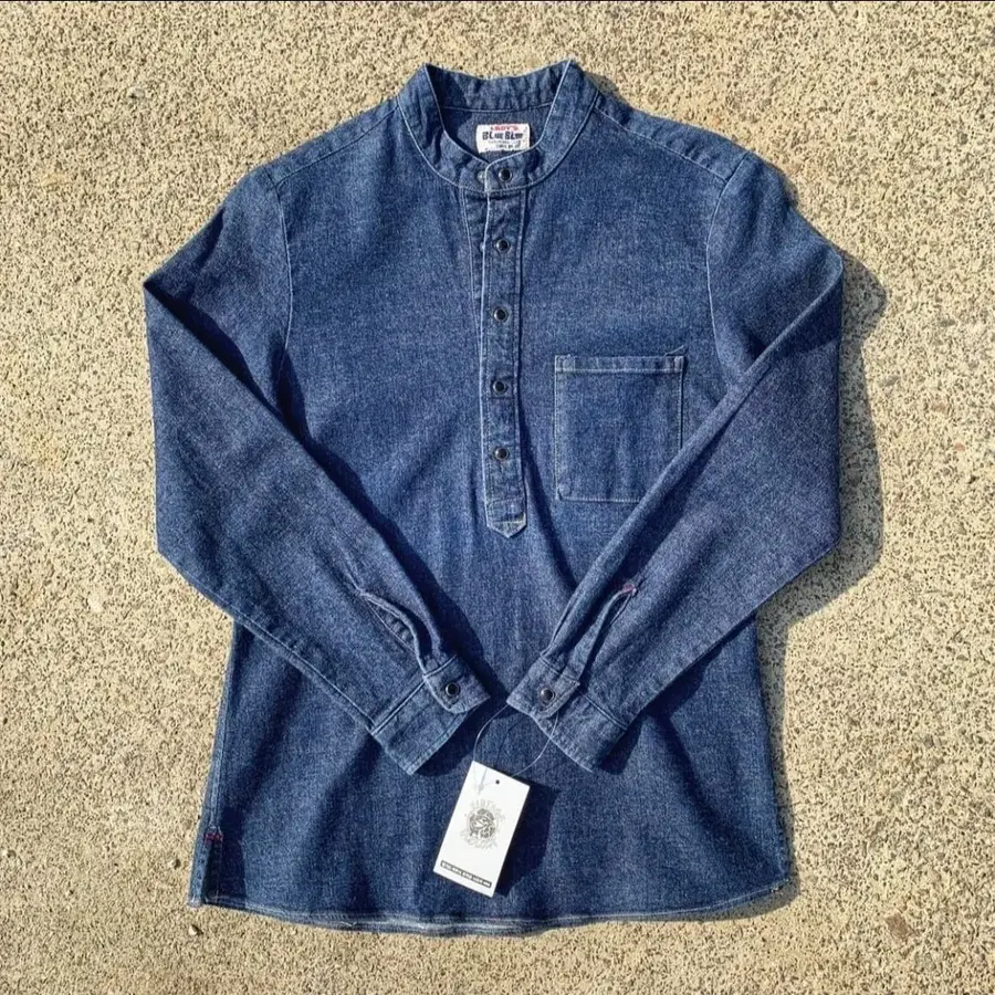 블루블루 BLUE BLUE 반오픈 데님셔츠 2377