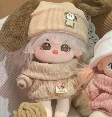 20cm 인형옷 니트 연베이지