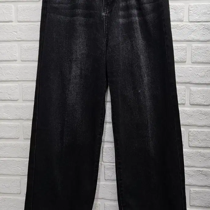 A5009 블랙 와이드 데님 팬츠(XL)