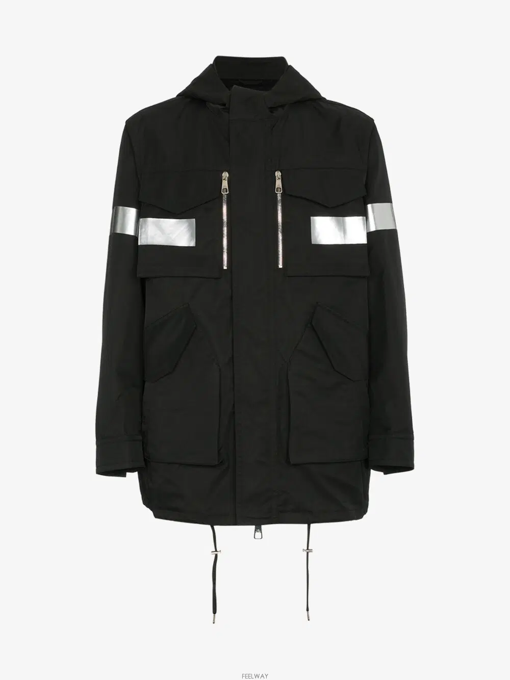 Neil Barrett reflective hooded parka