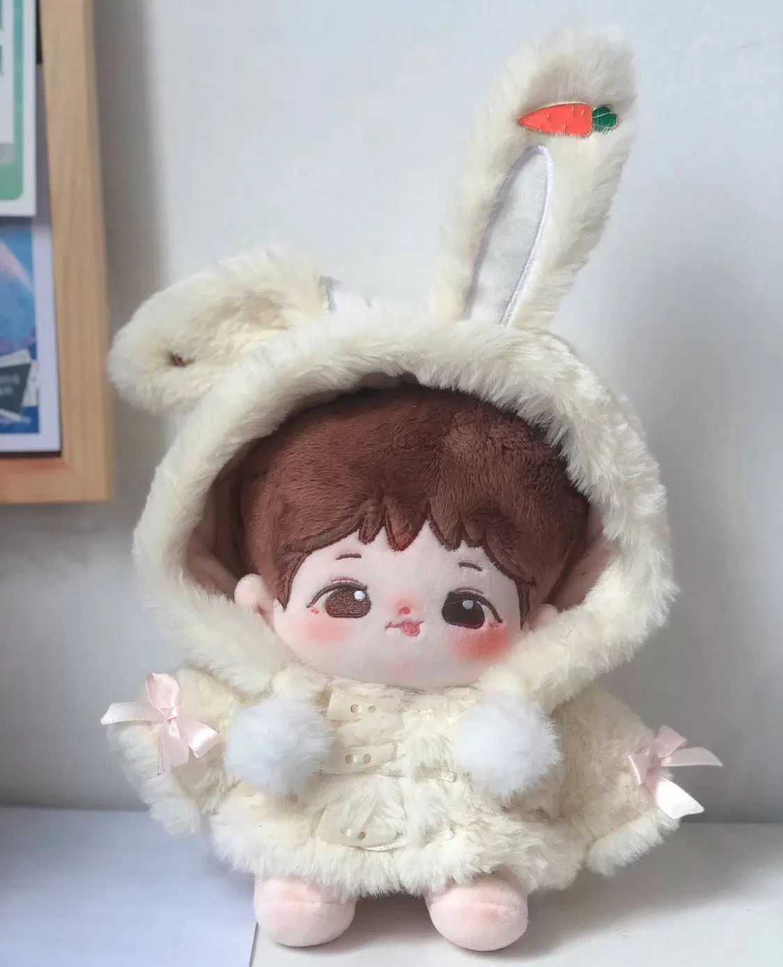 20cm 인형옷 러블리 후드코트 노란토끼