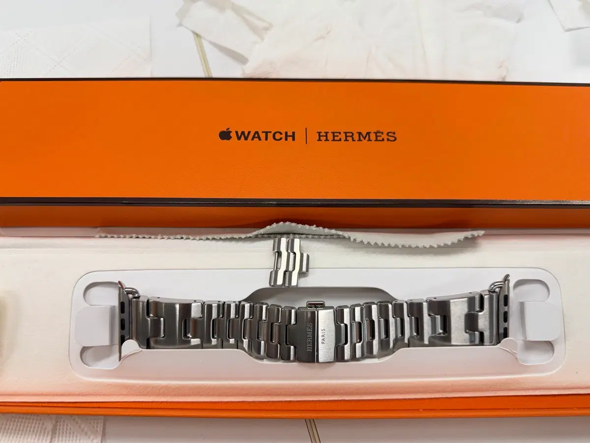 애플워치 에르메스 Grand h 사티네 46mm 스트랩 L 사이즈