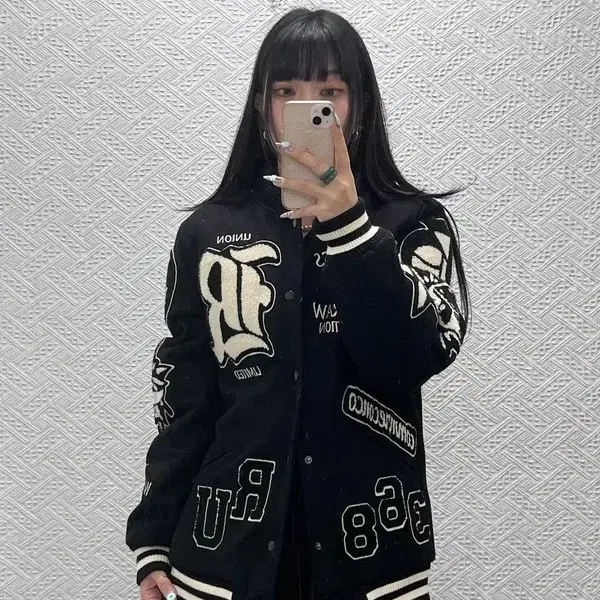 더 매드니스 올드스쿨 스트릿 펑크 키치 울 바시티자켓 XL C14792