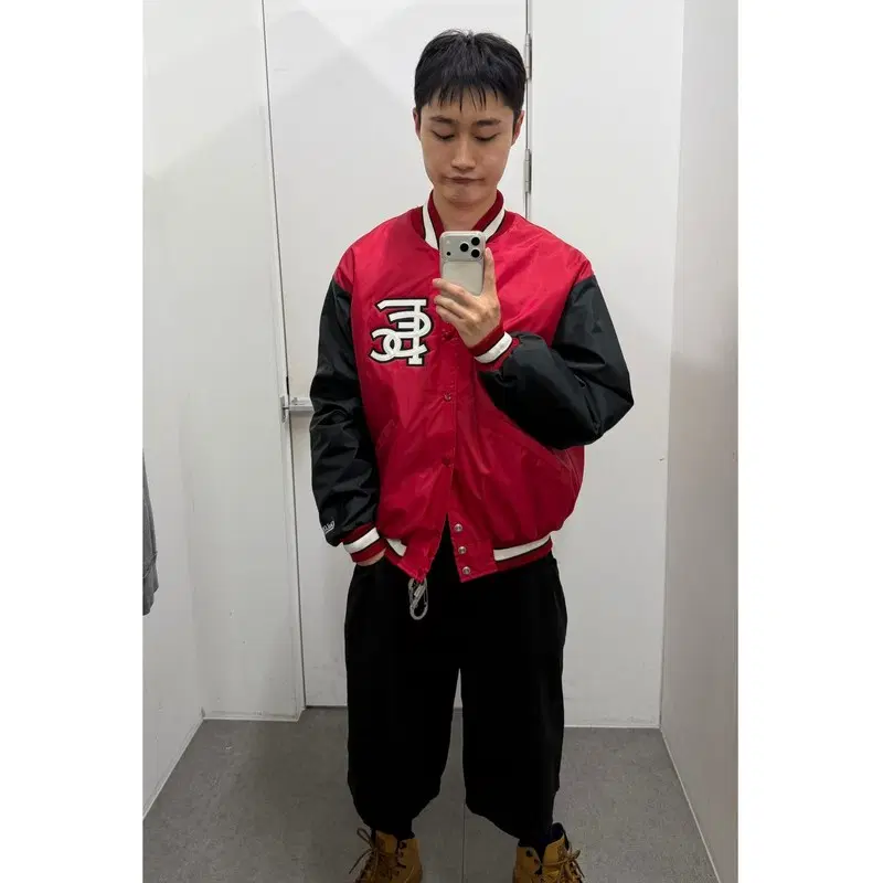 USA DELONG 퀼티드 바시티자켓