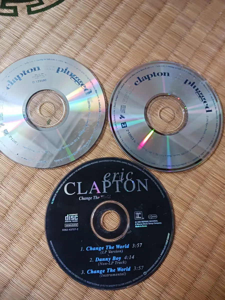 에릭 클랩튼 Unplugged / Change The World CD 3장
