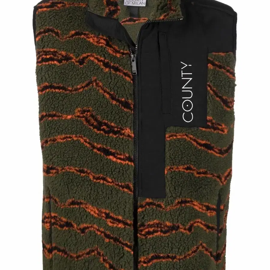 Marcelo Burlon County of Milan 카무플라주 프린트 파일 집업 질레 베스트