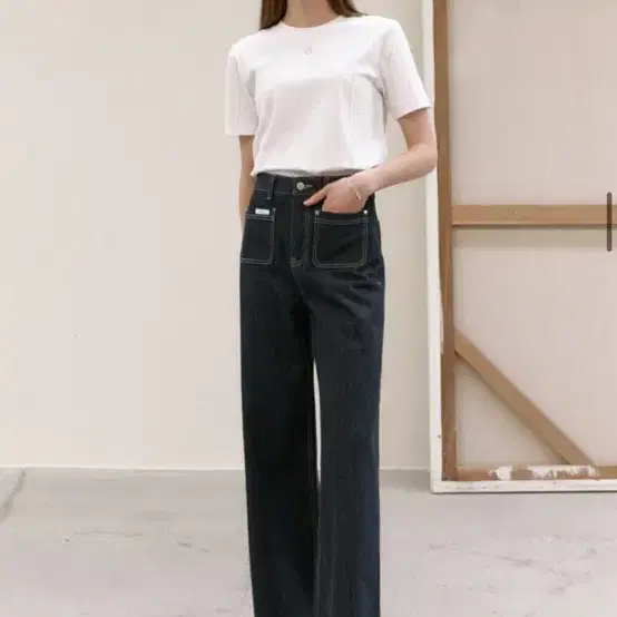 아티드 셀비 포켓 데님 팬츠_오리지날 블루_XS