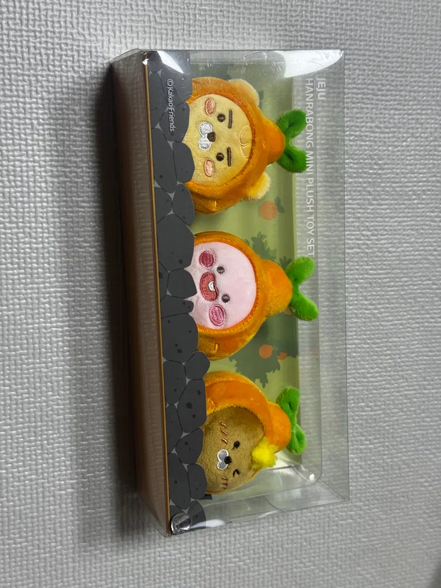 카카오프렌즈 제주 한정판 한라봉 미니 키링 인형 3종 세트